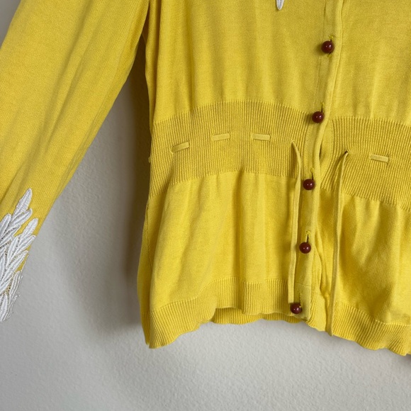 Anthropologie Moth Twee Cotton Lace Knit Cardigan - Picture 7 of 12